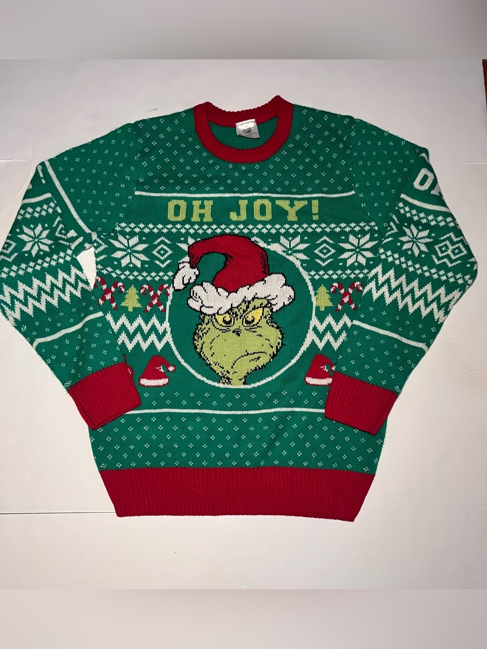 Nostalgia Holiday Ugly Christmas Sweater Grinch Mens XL